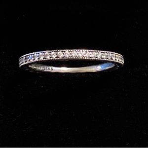 Authentic Pandora Sparkle and Hearts Ring Size 60/9